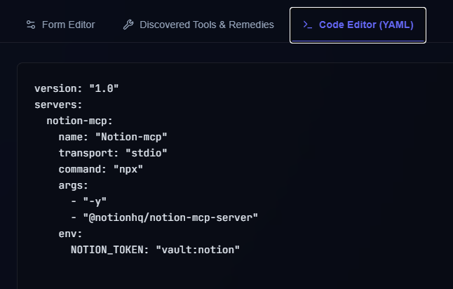 MCP YAML Editor